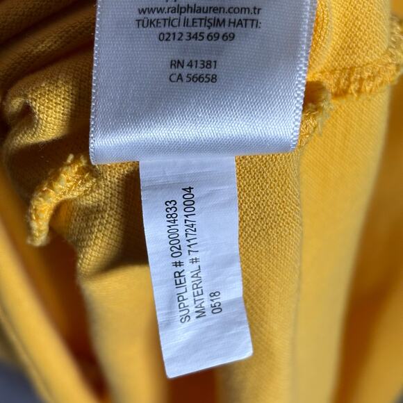Polo Ralph Lauren Big Pony Yellow Polo Shirt Men’s Size 2XB 2G - Picture 7 of 7
